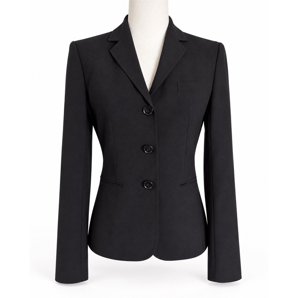 THE LIMITED | Black Wool Blend Tailored Three Button Blazer Size 2